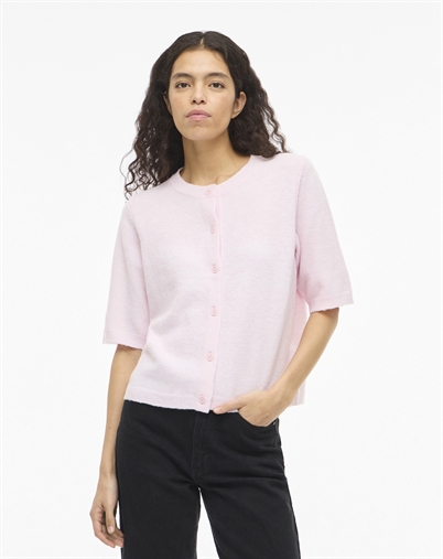 Vila - VILiga O-Neck Strik Cardigan - Cerry Blossom 